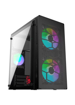 Корпус Bloody BD-CC101 черный mATX 1x80mm 1x92mm 2x120mm 2xUSB2.0 1xUSB3.0 audio [BD-CC101-BK]