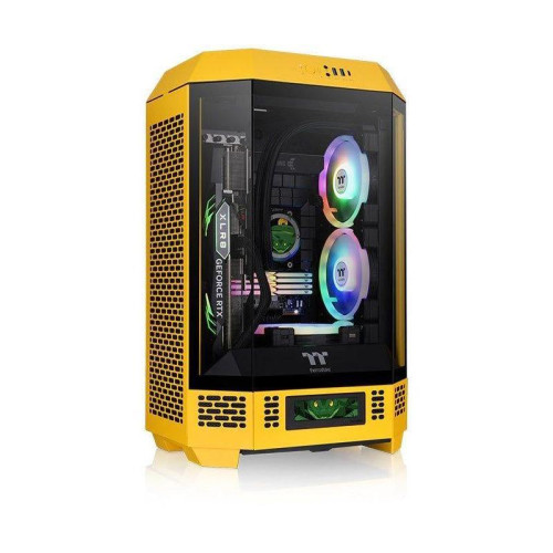 Корпус Thermaltake The Tower 300 Bumblebee желтый mATX 8x120mm 6x140mm 2xUSB3.0 audio bott PSU [CA-1Y4-00S4WN-00]
