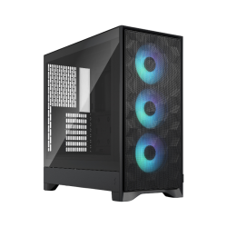 Корпус ПК без блока питания/ Case Fractal Design Pop 2 Air TG RGB, Midi-Tower, 3x120mm, 1xUSB-C + 1xUSB-A 3.2 ATX, mATX, mITX Black