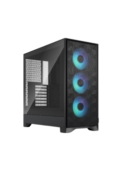 Корпус ПК без блока питания/ Case Fractal Design Pop 2 Air TG RGB, Midi-Tower, 3x120mm, 1xUSB-C + 1xUSB-A 3.2 ATX, mATX, mITX Black