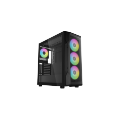 Корпус ПК без блока питания/ Case SAMA S40 Black, Midi-Tower, TG, 4x120mm ARGB, 2xUSB 3.0 + 1xUSB 3.1 Type-C, ATX, mATX, mITX Black