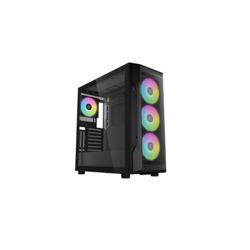 Корпус ПК без блока питания/ Case SAMA S40 Black, Midi-Tower, TG, 4x120mm ARGB, 2xUSB 3.0 + 1xUSB 3.1 Type-C, ATX, mATX, mITX Black
