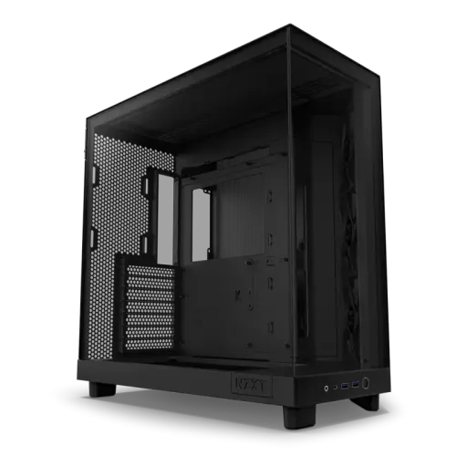 Корпус без блока питания/ Case NZXT H6 Flow, Midi-Tower, TG, 3x120mm, 2xUSB-A 3.2 + 1xUSB-C 3.2, ATX, mATX, mITX Black