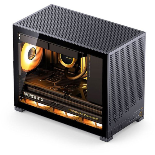 Корпус без блока питания/ Jonsbo D32 PRO BLACK, Mini-Tower , no fans, mATX, mITX,  2xUSB3.2 Gen1 Type-A, 1xUSB3.2 Gen 2 Type-C, 1xAUDIO, 1xMIC