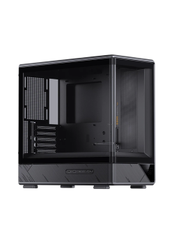 Корпус без блока питания/ Case JONSBO D200, Mini-Tower, TG, no fan, 2xUSB-A 3.0 + 1xUSB-C 3.2, mATX, mITX Black