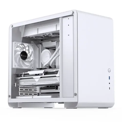 Корпус без блока питания/ Case JONSBO U4 Mini, Mini-Tower, TG, no fan, 1xUSB-A 3.0 + 1xUSB-C 3.2, mATX, mITX White