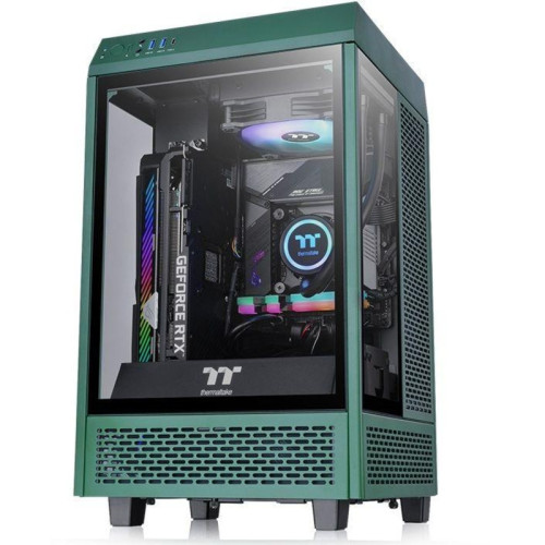 Корпус Thermaltake The Tower 100 Racing зеленый miniITX 1x120mm 3x140mm 2xUSB3.0 audio bott PSU [CA-1R3-00SCWN-00]