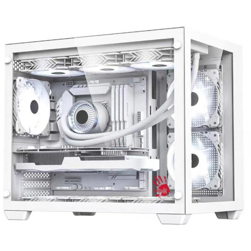 Корпус Bloody BD-CC108 белый без БП mATX 9x120mm 2xUSB3.0 audio bott PSU