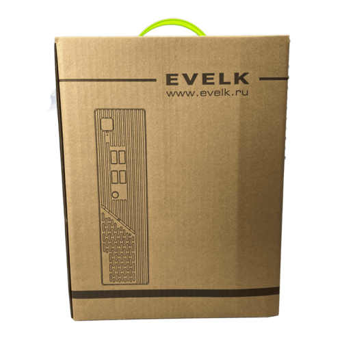 Корпус EVELK с блоком питания 120Вт/ Case Foxline EV-109-AD120 mITX, w/ ext.PSU 120W, DC-converter, w/2хUSB2.0+2хUSB3.0, 1x40mmFan, black, VESA, w/pwr cord, logo EVELK