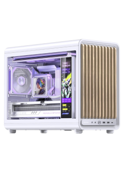 Корпус без блока питания/ Case JONSBO D33 WOOD, Mini-Tower, TG, no fan, 2xUSB-A 3.0 + 1xUSB-C 3.2, mATX, mITX White