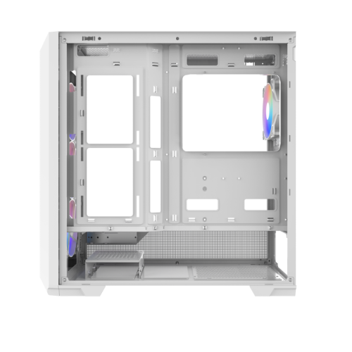 Корпус ПК без блока питания/ Case SAMA S41 White, Midi-Tower, TG, 4x120mm ARGB, 2xUSB 3.0 + 1xUSB 3.2 Type-C, ATX, mATX, mITX White