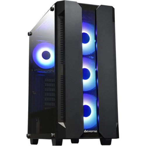 Корпус Chieftec Hunter черный ATX 4x120mm 4x140mm 2xUSB3.1 audio bott PSU [GS-01B-OP]
