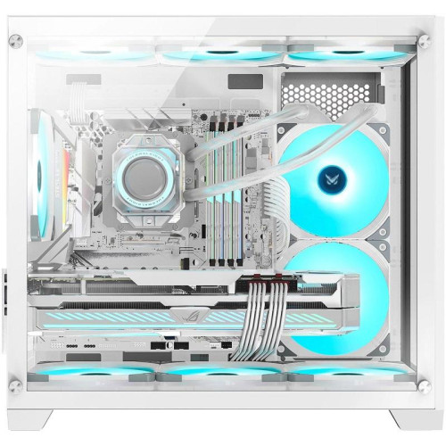 Корпус Formula Crystal Z5 TG белый mATX 11x120mm 2xUSB2.0 1xUSB3.0 audio bott PSU [CRYSTAL Z5]