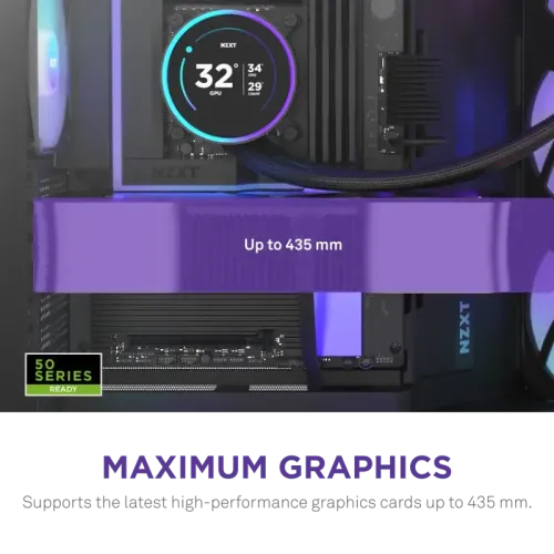 Корпус без блока питания/ Case NZXT H9 Flow RGB+ (2025), Midi-Tower, TG, 6x140mm RGB + 1x120mm RGB, 2xUSB-A 3.2 + 1xUSB-C 3.2, E-ATX, ATX, mATX, mITX Black