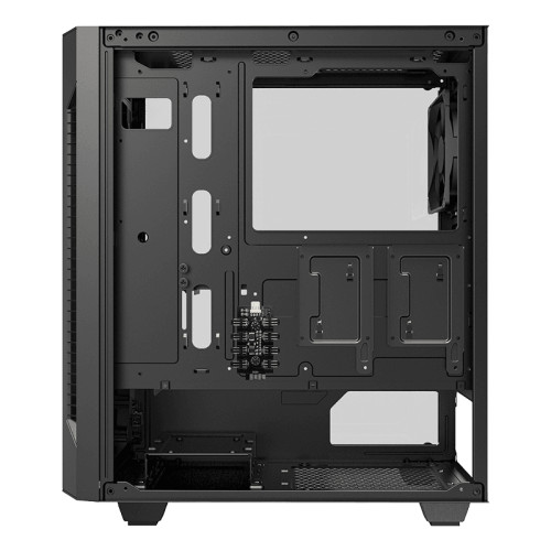 Компьютерный корпус, без блока питания ATX/ Gamemax Fortress TG ATX case, black, w/o PSU, w/1xUSB3.0+1xUSB2.0, w/2x12cm black silent front fans (GMX-WFBK-BK), w/1x 12cm black silent rear fan (GMXWFBK-BK)