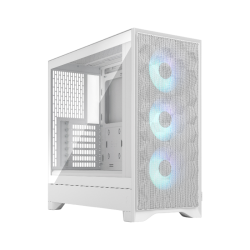 Корпус ПК без блока питания/ Case Fractal Design Pop 2 Air TG RGB, Midi-Tower, 3x120mm, 1xUSB-C + 1xUSB-A 3.2 ATX, mATX, mITX White