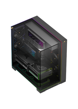 Корпус без блока питания/ Case Thermalright A70 Vision, Midi-Tower, TG, LCD, ARGB, no fans, 2xUSB-A 3.0, 1xUSB Type-C, ATX, mATX, mITX Black