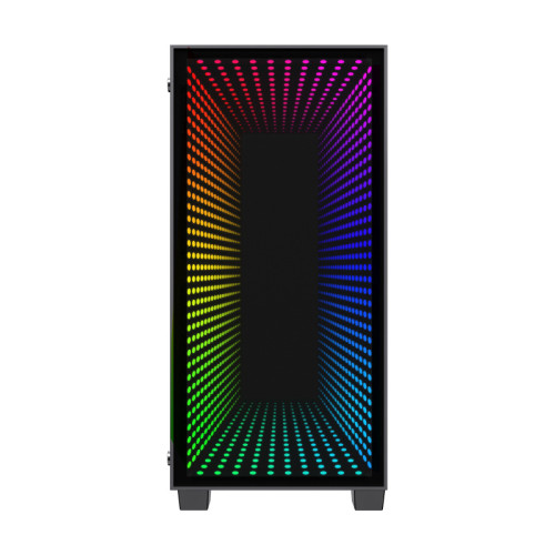 Компьютерный корпус, без блока питания mATX/ Gamemax Mini Abyss mATX case, black, w/o PSU, w/2xUSB3.0, w/1x12cm ARGB rear fan (FN-12Rainbow-M)