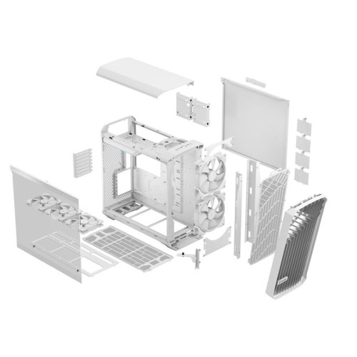 Корпус ПК без блока питания/ Case Fractal Design Torrent RGB TG Clear Tint, Full-Tower, 2x180mm + 3x140mm RGB, 2xUSB-A 3.2 + 1xUSB 3.2 Type-C E-ATX, SSI-CEB, SSI-EEB, ATX, mATX, mITX White