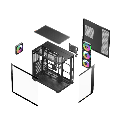 Корпус ПК без блока питания/ Case Ocypus Gamma C74 BK ARGB, Midi-Tower, TG, 4x120mm ARGB, 2xUSB-A 3.0 + 1xUSB-C 3.1, ATX, mATX, mITX Black Корпус ПК без блока питания/ Case Ocypus Gamma C74 BK ARGB, Midi-Tower, TG, 4x120mm ARGB, 2xUSB-A 3.0 + 1xUSB-C 3.1, ATX, mATX, mITX Black