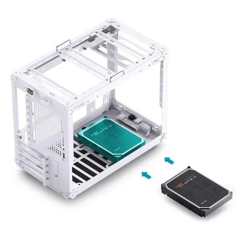 Корпус без блока питания/ Case JONSBO C6 MAX Handle, Mini-Tower, TG, no fan, 1xUSB-A 3.0 + 1xUSB-C 3.1, mATX, mITX White