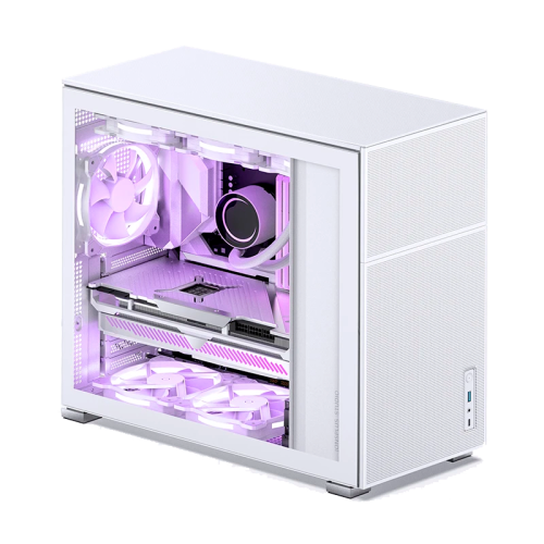Корпус без блока питания/ Case JONSBO D41 MESH, Midi-Tower, TG, no fan, 1xUSB-A 3.2 + 1xUSB-C 3.2, ATX, mATX White
