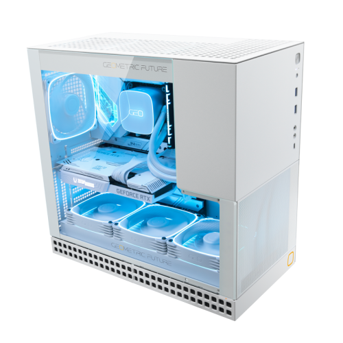 Корпус ПК без блока питания/ Case Geometric Future Model 4 King Arthur, Midi-Tower, TG, no fans, 2xUSB-A 3.0, 1xUSB 3.2 Type-C, E-ATX, ATX, mATX, mITX White