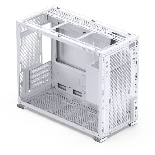 Корпус компьютерный Mini-Tower/ Case JONSBO D31 STD, Mini-Tower, TG, no fan, 1xUSB-A 3.2 + 1xUSB-C 3.2, mATX, mDTX, mITX White
