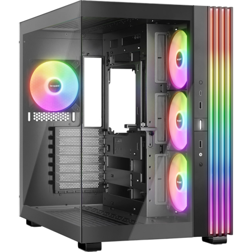 Корпус ПК без блока питания/ Case be quiet! LIGHT BASE 600 LX, Midi-Tower, TG, 4x120mm ARGB, 2xUSB-A 3.2, 1xUSB 3.2 Type-C, ATX, mATX, mITX Black