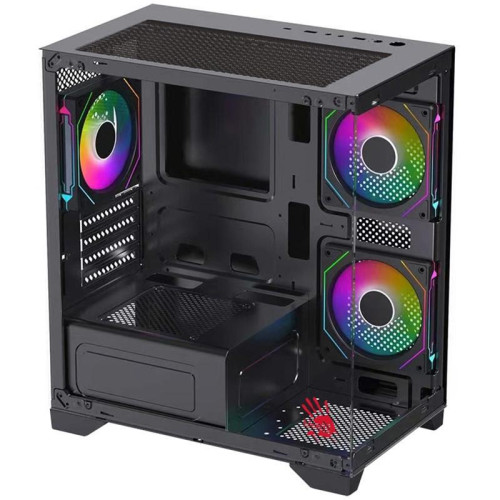 Корпус Bloody BD-CC103F черный без БП mATX 7x120mm 1xUSB2.0 1xUSB3.0 audio bott PSU