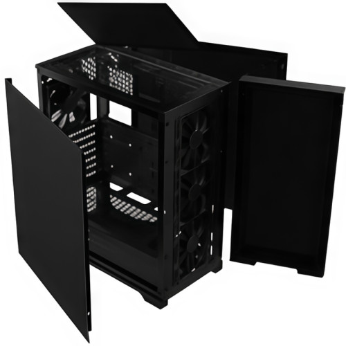 Корпус без блока питания/ Case Raijintek OPORA A7, Midi-Tower, 4x120mm, 2xUSB-A 3.0 + 1xUSB-C, ATX, mATX, mITX Black