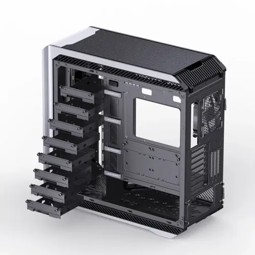 Корпус без блока питания/ Case JONSBO D500, Full-Tower, TG, 3x140mm ARGB, 2xUSB-A 3.2 + 1xUSB-C 3.2, E-ATX, ATX, mATX, mITX Silver