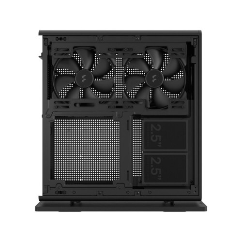 Корпус без блока питания/ Case Fractal Design Ridge, 2x140mm, 2xUSB-A 3.2 + 1xUSB 3.2 Type-C, SFX PSU Support, mITX Black