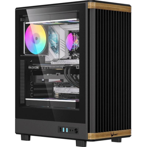 Корпус Formula TimberLine T1 черный без БП ATX 4x120mm 2xUSB3.0 audio bott PSU