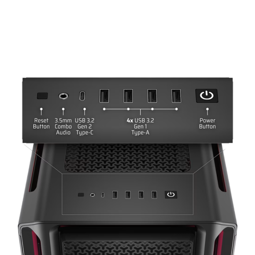 Корпус без блока питания/ Case Corsair iCUE LINK 5000T LX RGB, Midi-Tower, TG, 3x120mm RGB, 4xUSB-A 3.2, 1xUSB 3.2 Type-C, E-ATX, ATX, mATX, mITX Black