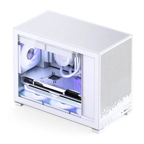 Корпус без блока питания/ Case JONSBO D32 STD, Mini-Tower, TG, no fan, 1xUSB-A 3.0 + 1xUSB-C 3.1, mATX, mITX White