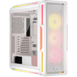 Корпус без блока питания/ Case Corsair iCUE LINK 5000T LX RGB, Midi-Tower, TG, 3x120mm RGB, 4xUSB-A 3.2, 1xUSB 3.2 Type-C, E-ATX, ATX, mATX, mITX White