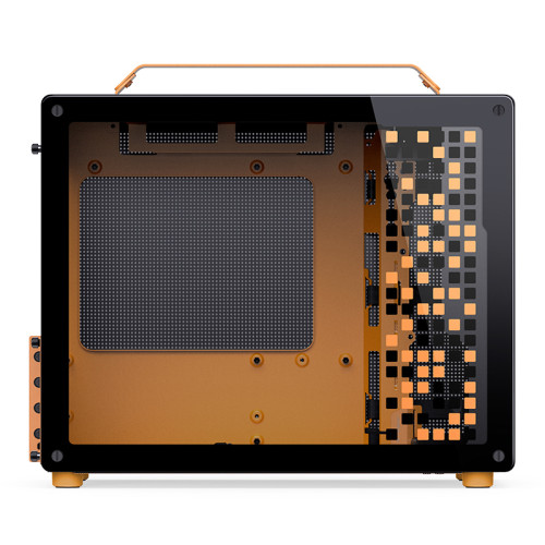 Корпус без блока питания/ Корпус JONSBO Jonsplus Z20 Orange/Black MATX без БП, боковая панель из закаленного стекла, mini-ITX, micro-ATX, черно-оранжевый