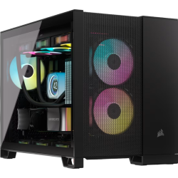 Корпус без блока питания/ Case Corsair 2500D Airflow, Midi-Tower, TG, no fan, 2xUSB-A 3.2, 1xUSB 3.2 Type-C, mATX, mITX Black
