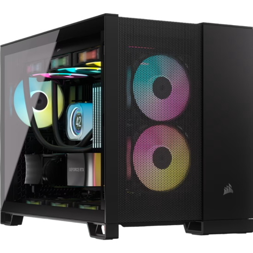 Корпус без блока питания/ Case Corsair 2500D Airflow, Midi-Tower, TG, no fan, 2xUSB-A 3.2, 1xUSB 3.2 Type-C, mATX, mITX Black