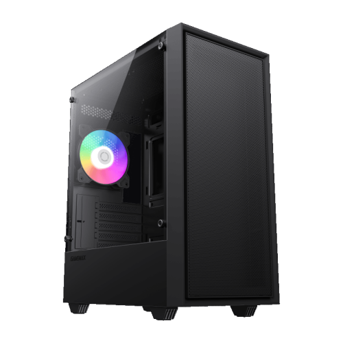 Компьютерный корпус mATX, без блока питания/ Gamemax STORM BK mATX case, black, w/o psu, w/1xUSB3.0+2xUSB2.0, Combo Audio, w/1x12cm FRGB rear fan (FN-AF12X)