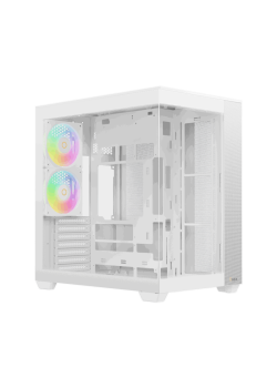 Корпус ПК без блока питания/ Case Ocypus Delta C74 WH ARGB, Midi-Tower, TG, 2x120mm ARGB, 2xUSB-A 3.0 + 1xUSB-C 3.1, ATX, mATX, mITX White