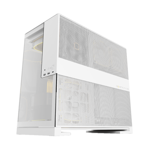 Корпус ПК без блока питания/ Case Geometric Future Model 5, Midi-Tower, TG, no fans, 2xUSB-A 3.0, 1xUSB 3.2 Type-C, E-ATX, ATX, mATX, mITX White