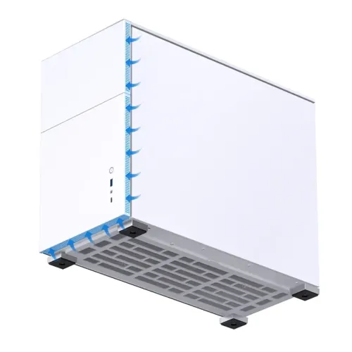 Корпус компьютерный Mini-Tower/ Case JONSBO D31 STD, Mini-Tower, TG, no fan, 1xUSB-A 3.2 + 1xUSB-C 3.2, mATX, mDTX, mITX White