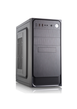 Корпус с блоком питания 450Вт./ Сase Forza mATX, 450W, 2xUSB2.0, Black, w/o FAN, 12 cm fan PSU, power cord
