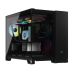 Корпус без блока питания/ Case Corsair iCUE LINK 2500X RGB, Midi-Tower, TG, 2x120mm RGB, 2xUSB-A 3.2, 1xUSB 3.2 Type-C, mATX, mITX Black