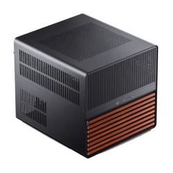 Корпус без блока питания/ Jonsbo N5 black, Mini-Tower, 3x120mm, ATX, E-ATX, mATX, mITX,  XL-ATX, 1xUSB3.2 Gen2 Type-C, 1xUSB3.0, 1xAUDIO, Wood panel