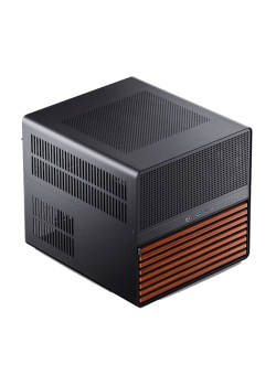 Корпус без блока питания/ Jonsbo N5 black, Mini-Tower, 3x120mm, ATX, E-ATX, mATX, mITX,  XL-ATX, 1xUSB3.2 Gen2 Type-C, 1xUSB3.0, 1xAUDIO, Wood panel