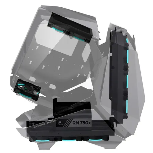 Корпус без блока питания/ Case JONSBO MOD-5, Full-Tower, TG, no fans, 2xUSB-A 3.0 + 1xUSB-C 3.2, ATX, mATX, mITX Gray