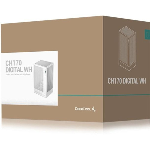 Корпус Deepcool CH170 DIGITAL белый mATX 1x120mm 1xUSB2.0 1xUSB3.0 audio bott PSU [R-CH170-WHNPI0D-G-1]